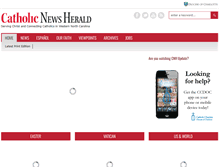 Tablet Screenshot of catholicnewsandherald.com